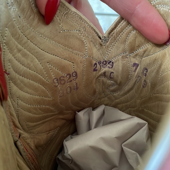 VTG Ralph Lauren Red Phoenix Bird Cowboy Boots Size 7 - Picture 8 of 12